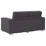 vidaXL Canapé Loveseat 160 cm avec coussin Gris Faux cuir