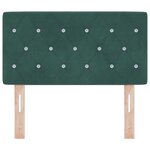 vidaXL Tête de Lit LED Argyle Vert foncé 80 cm Velours