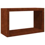 VidaXL Étagère à bois 100x40x60 cm acier résistant aux intempéries
