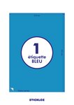 20 planches a4 - 1 étiquette 210 mm x 297 mm autocollante bleu par planche pour tous types imprimantes - jet d'encre/laser/photocopieuse