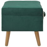 vidaXL Tabouret de rangement 40 cm Vert Velours