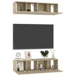 vidaXL Meubles TV 4 Pièces Chêne sonoma 60x30x30 cm Bois d'ingénierie