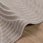 vidaXL Tapis de surface HUARTE Beige 280 x 200 cm Polyester