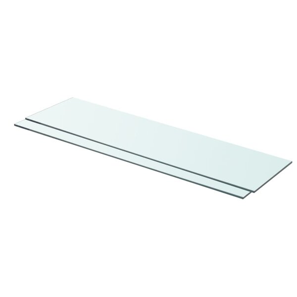 vidaXL Panneaux d'étagère 2 Pièces Verre Transparent 80 x 20 cm