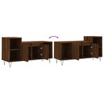 vidaXL Meuble TV Chêne marron 100x35x55 cm Bois d'ingénierie