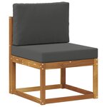 vidaXL Ensemble de canapés d'extérieur 10 pc Naturel et Anthracite