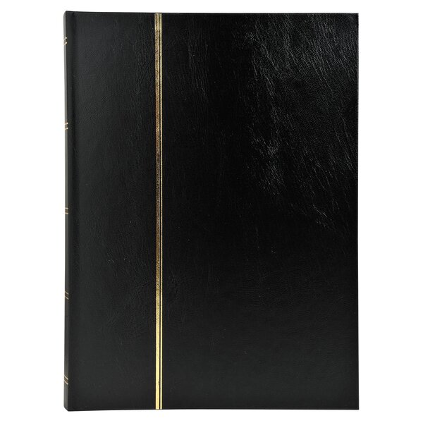 Album De Timbres Simili-cuir 16 Pages Noires - 22 5x30 5 Cm - Noir - Exacompta