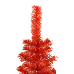 Vidaxl arbre de noël mince avec led rouge 150 cm