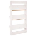 vidaXL Jardinière murale 3 niveaux 60x18 5x110 cm blanc pin massif