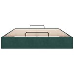 vidaXL Cadre de lit ottoman sans matelas vert foncé 140x190 cm velours