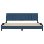 vidaXL Cadre de lit sans matelas bleu 200x200 cm tissu