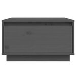 vidaXL Table basse Gris 55x56x32 cm Bois massif de pin