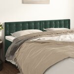 vidaXL Têtes de lit 2 Pièces Vert foncé 80x5x78/88 cm Velours