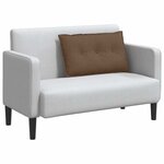 vidaXL Coussin de Dos Marron 80 x 19 x 50 cm tissu