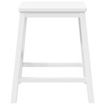VidaXL Chaises de bar 2 Pièces blanc bois massif d'hévéa