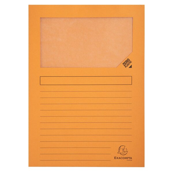 Paquet De 100 Chemises À Fenetre Forever - 22x31cm - Orange - X 4 - Exacompta