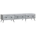 vidaXL Meuble TV Sonoma gris 147 x 34 5 x 30 cm Bois d'ingénierie