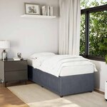 vidaXL Cadre de lit sans matelas gris foncé 100x200 cm velours