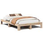 vidaXL Cadre de lit sans matelas 120x190 cm bois de pin massif