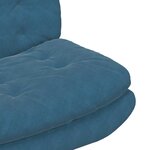 vidaXL Fauteuil relaxant pivotant Bleu 63 x 75 x 76 cm Velours