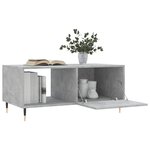 vidaXL Table basse gris béton 90x50x40 cm bois d'ingénierie