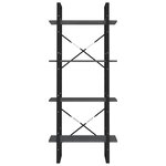 vidaXL Bibliothèque à 4 niveaux Gris 60x30x140 cm Bois de pin massif