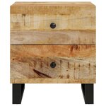 vidaXL Tables de chevet 2 Pièces 40x33x46 cm Bois de manguier solide