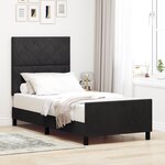 cadre de lit vidaXL Noir 90x200 cm Velours
