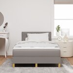 vidaXL Lit Box Spring avec Matelas & LED Taupe 120x200 cm Tissu