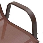 vidaXL Chaises empilables de jardin lot de 4 Marron Tissu textilène