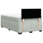 vidaXL Sommier à lattes de lit et matelas Gris clair 120x200cm Velours
