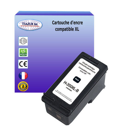 Cartouche compatible avec HP PhotoSmart C4288, C4293, C4294, C4300 remplace HP 350XL - Noire - 25ml -T3AZUR