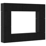 vidaXL Ensemble meuble TV 8 Pièces Chêne noir Bois d'ingénierie