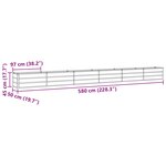 vidaXL Jardinière Ivoire 480 x 50 x 45 cm Acier galvanisé