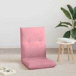vidaXL Fauteuil de sol ajustable Rose Velours