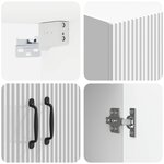 vidaXL Armoire Murale 59 x 31 x 60 cm Bois d'ingénierie Blanc brillant