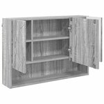 vidaXL Ensemble de mobilier de salle de bain 3 Pièces Gris Sonoma