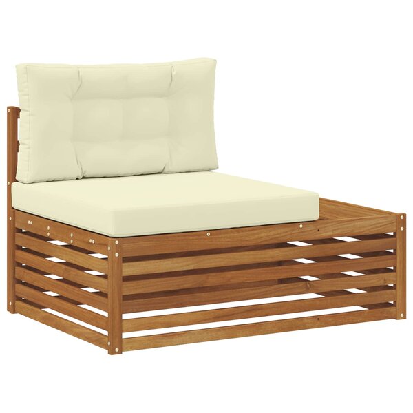 vidaXL Canapé d'extérieur extrémité Naturel 115 x 83 x 73 cm