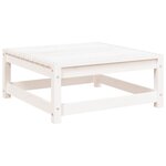 vidaXL Repose-pied de jardin 70x70x30 cm blanc bois de pin solide