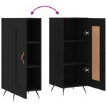 vidaXL Buffet Noir 34 5x34x90 cm Bois d'ingénierie