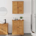 vidaXL Ensemble de mobilier de salle de bain VIGO 2 Pièces Marron