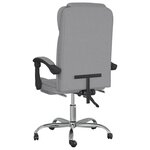 vidaXL Fauteuil inclinable de bureau Gris clair Tissu