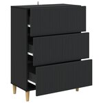 vidaXL Armoire à tiroirs 66 x 34 5 x 90 cm Bois d'ingénierie Noir