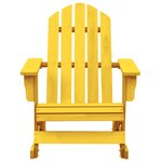 vidaXL Chaise à bascule de jardin Adirondack bois de sapin jaune