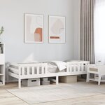 vidaXL Cadre de lit sans matelas blanc 75x190 cm bois de pin massif