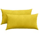 vidaXL Coussins de canapé 2 Pièces Jaune 80 x 40 cm