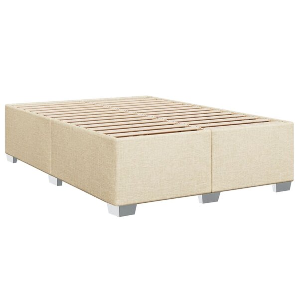 vidaXL Cadre de lit sans matelas crème 140x190 cm tissu