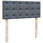vidaXL Sommier à lattes de lit et matelas gris foncé 120x190cm velours