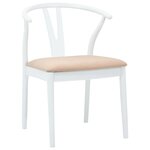 vidaXL Chaise de salle à manger 2 Pièces Blanc et marron