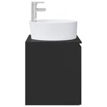 vidaXL Vanité de lavabo mural Noir 49 5 x 44 5 x 65 cm